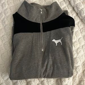 grey victoria secret hoodie / zip up jacket